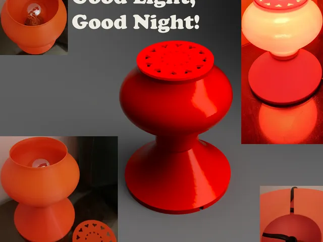 Retro bedside lamp hearts