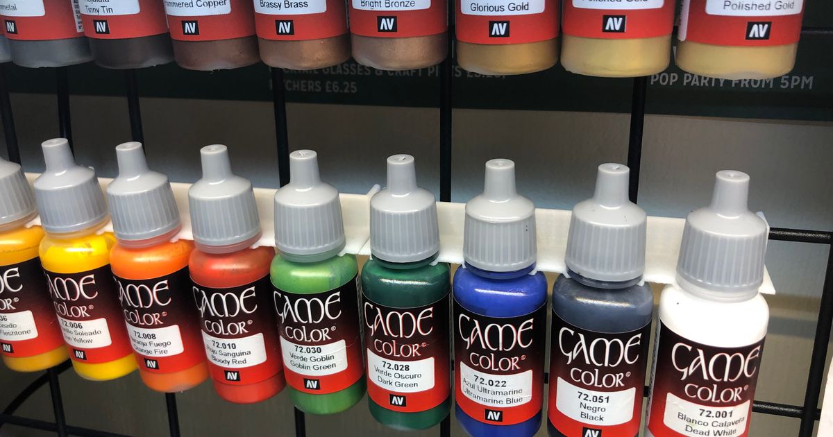 Miniature Paint Holder by Puffinjam Download free STL model