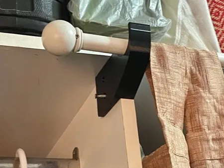 Closet curtain road holder