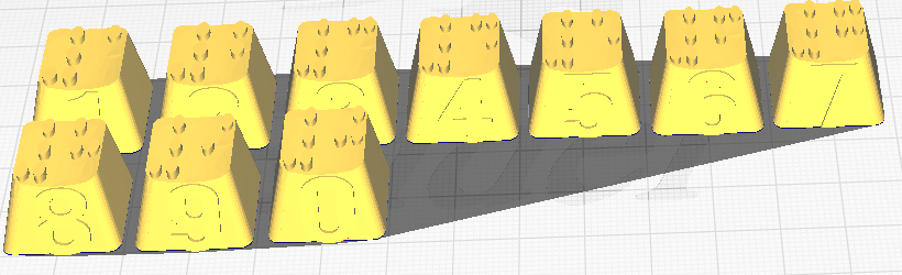Keyboard caps - Braille Numbers