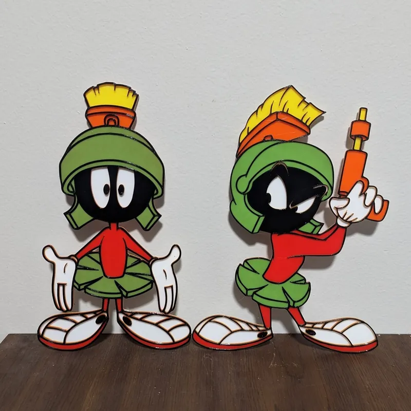 Multicolor Marvin the Martian Magnet by wotfan69, Download free STL model