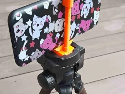Phone holder for tripod