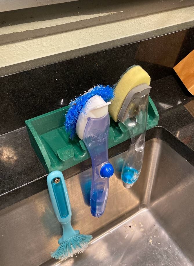 Dish Scrubber Holder/Drain Sink Accessory by BERGHE Download free STL