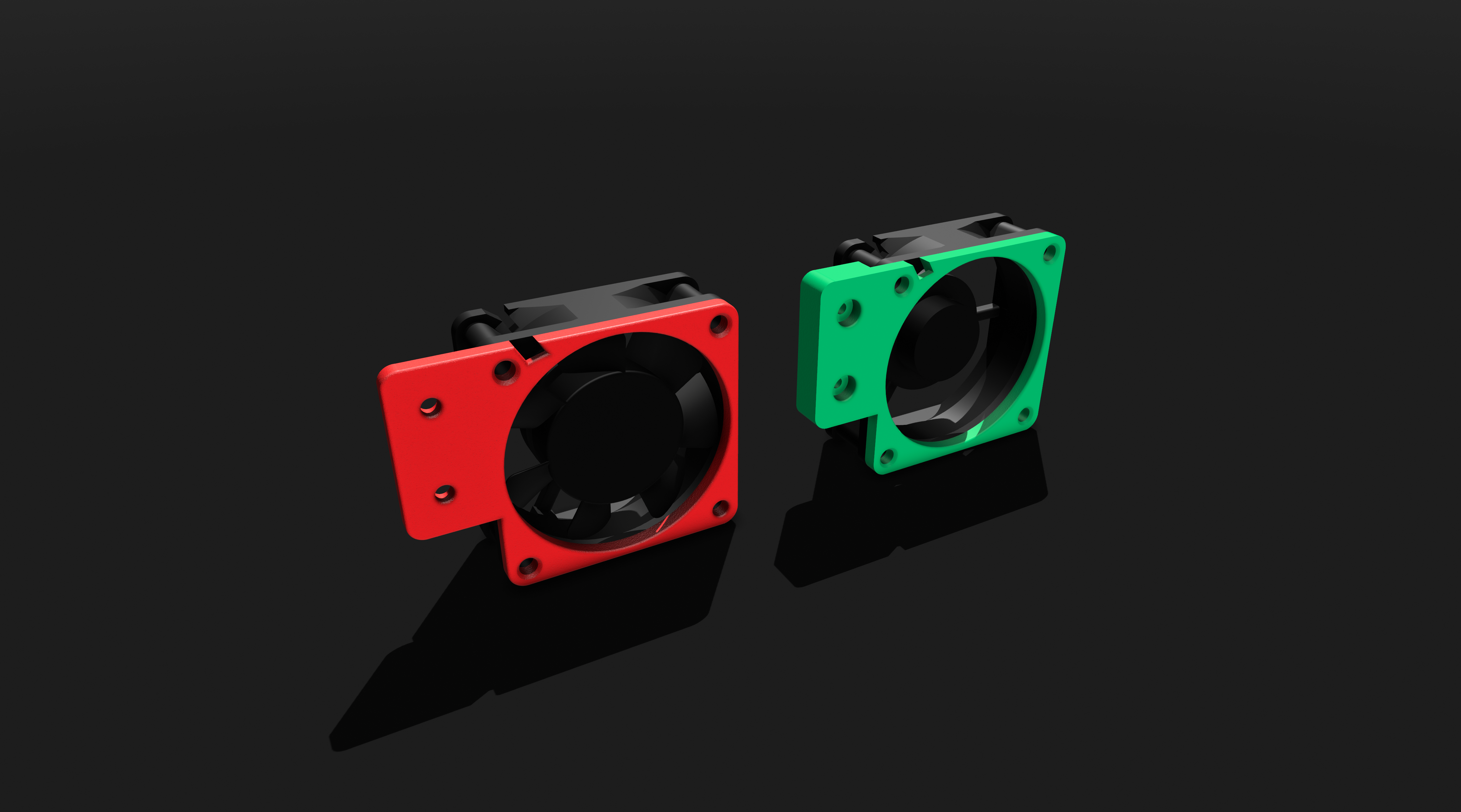 6020 / 6010 fan mounting plates for Misumi 2020 or 4040 extrusions