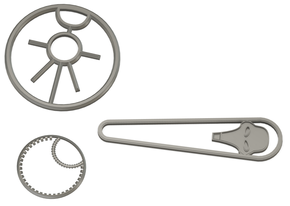 Blast Templates, compatible with Warhammer. Necron theme.