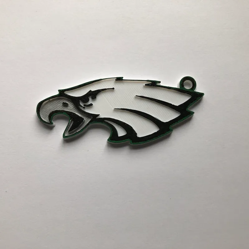 NFL Philadelphia Eagles Keychan Logo Printable - 3D Print Model by danyelon