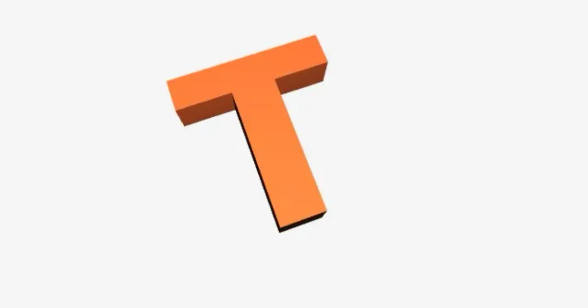 Alphabet Letter T by Thibaud Chrun | Download free STL model ...