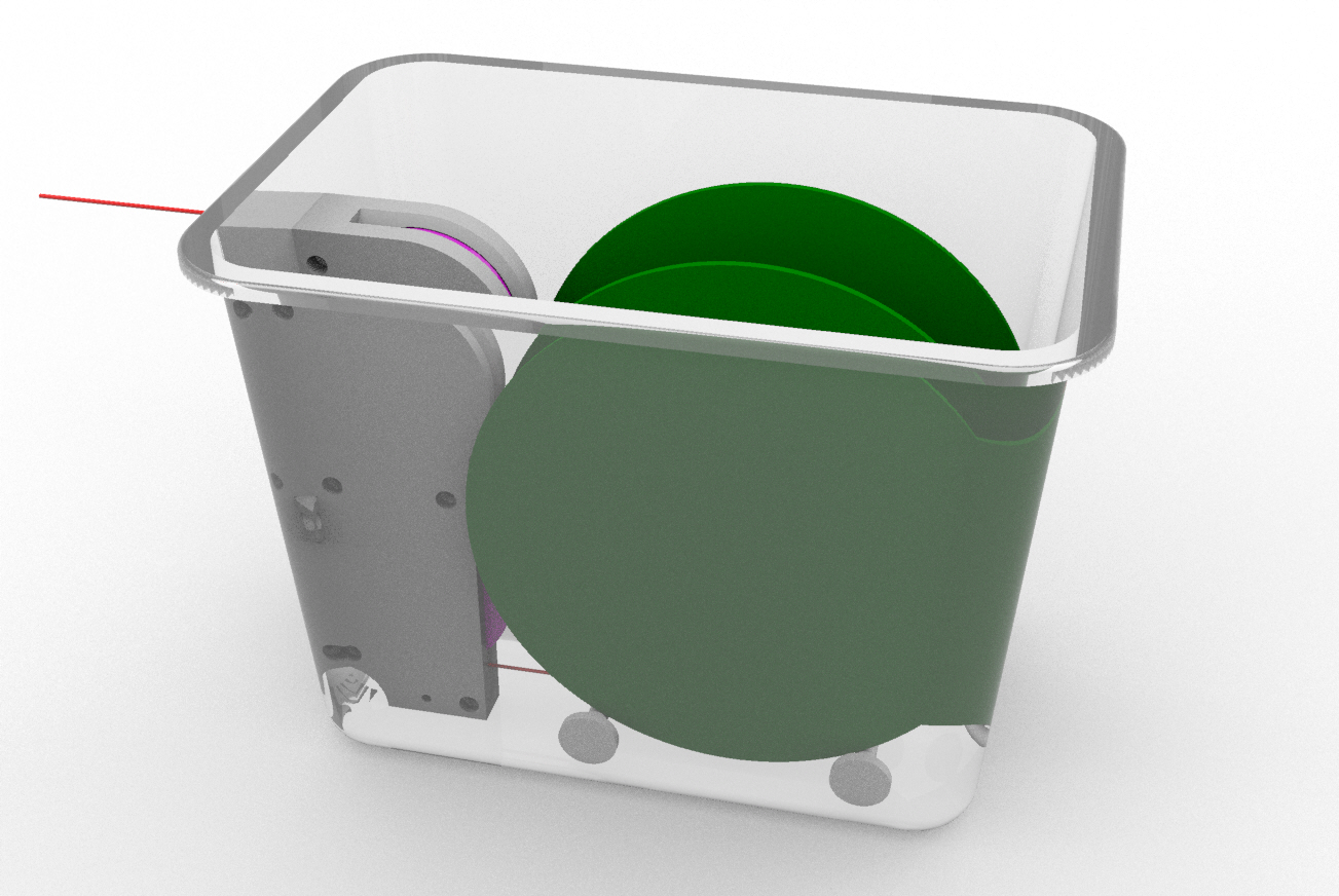MMU2 filament buffer and spool within an Ikea drybox 365+ 10.6liter, Version 4 by Bas Download