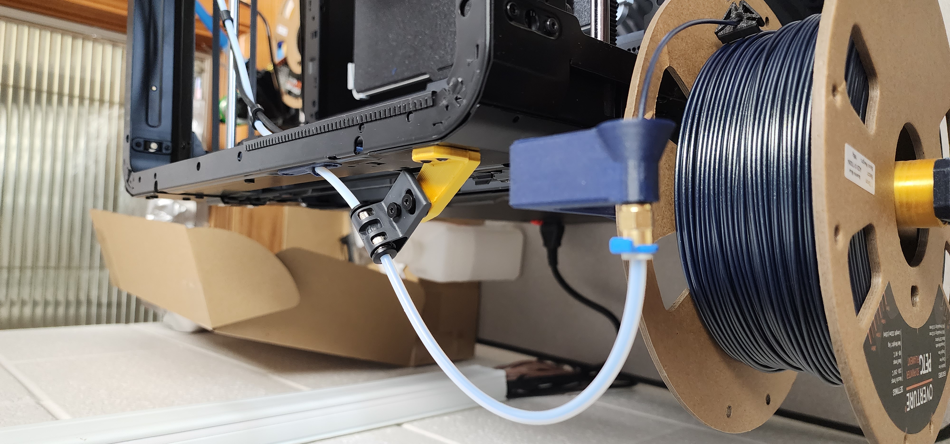 Bambu X1 P1P Spool Holder for ARC or standalone use - with PTFE coupler