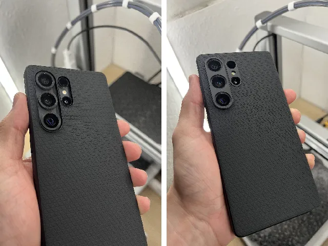 S25 Ultra Camera Cutouts for Spigen Liquid Air Case