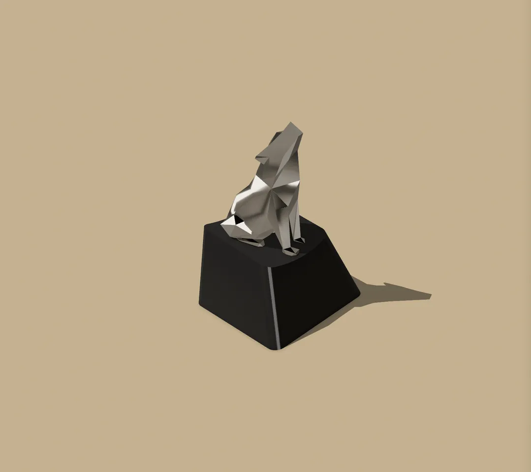 Lowpoly wolf Keycap by Kewen | Download free STL model | Printables.com