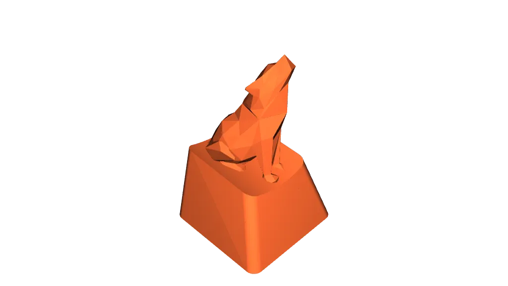 Lowpoly wolf Keycap by Kewen | Download free STL model | Printables.com