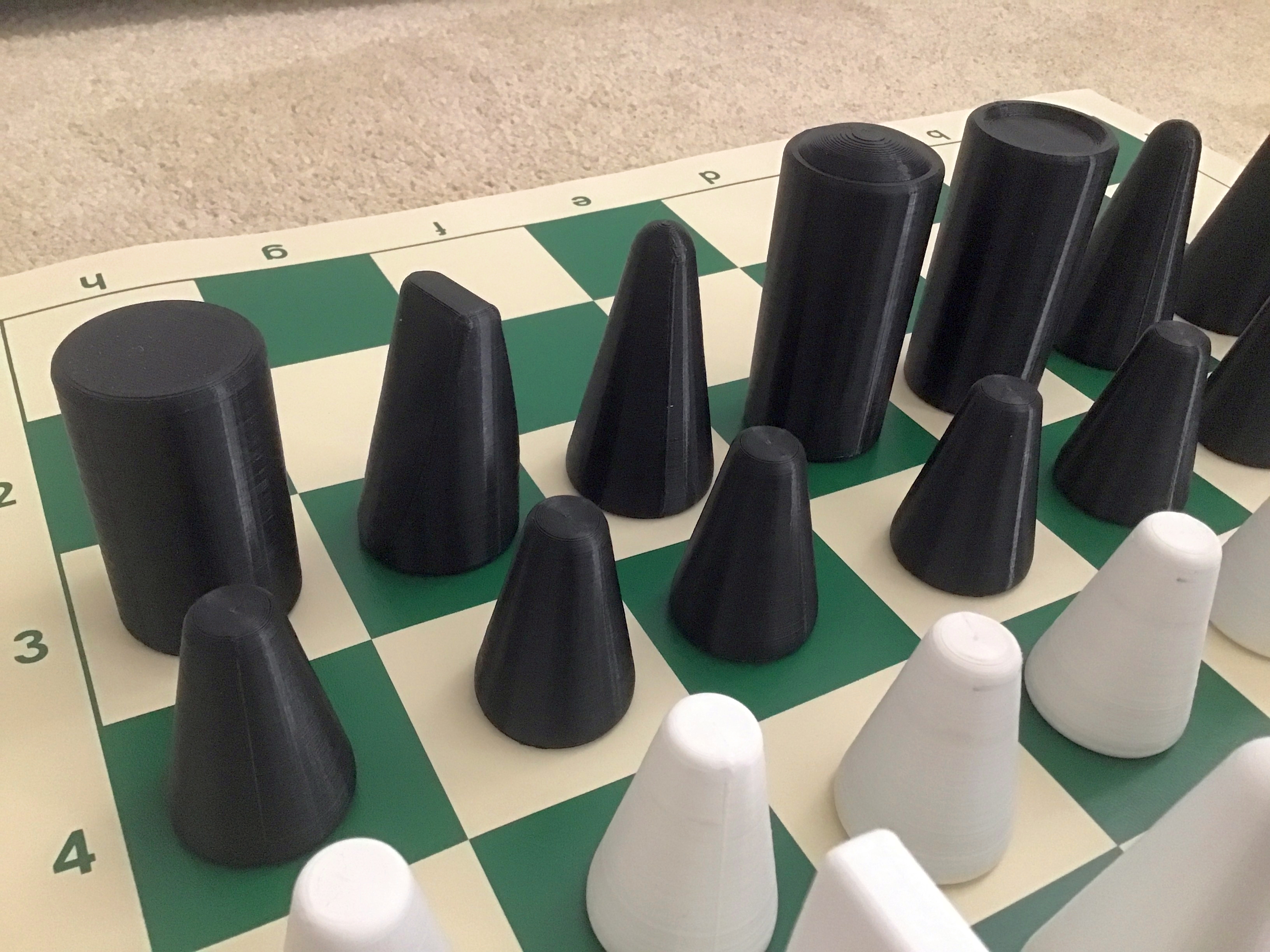 Miniatura 4 do modelo 3D Minimalist chess set v2