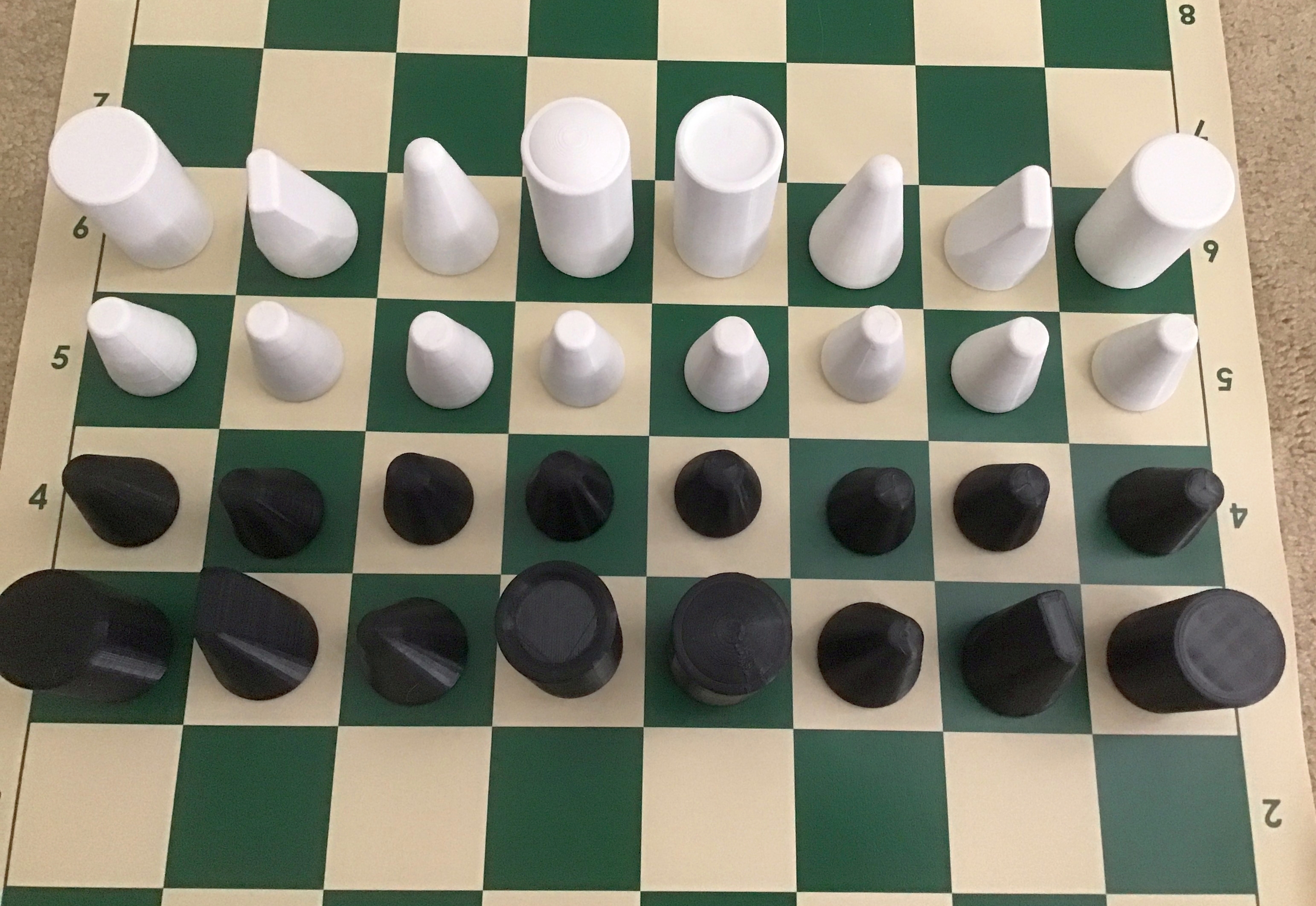 Miniatura 6 do modelo 3D Minimalist chess set v2