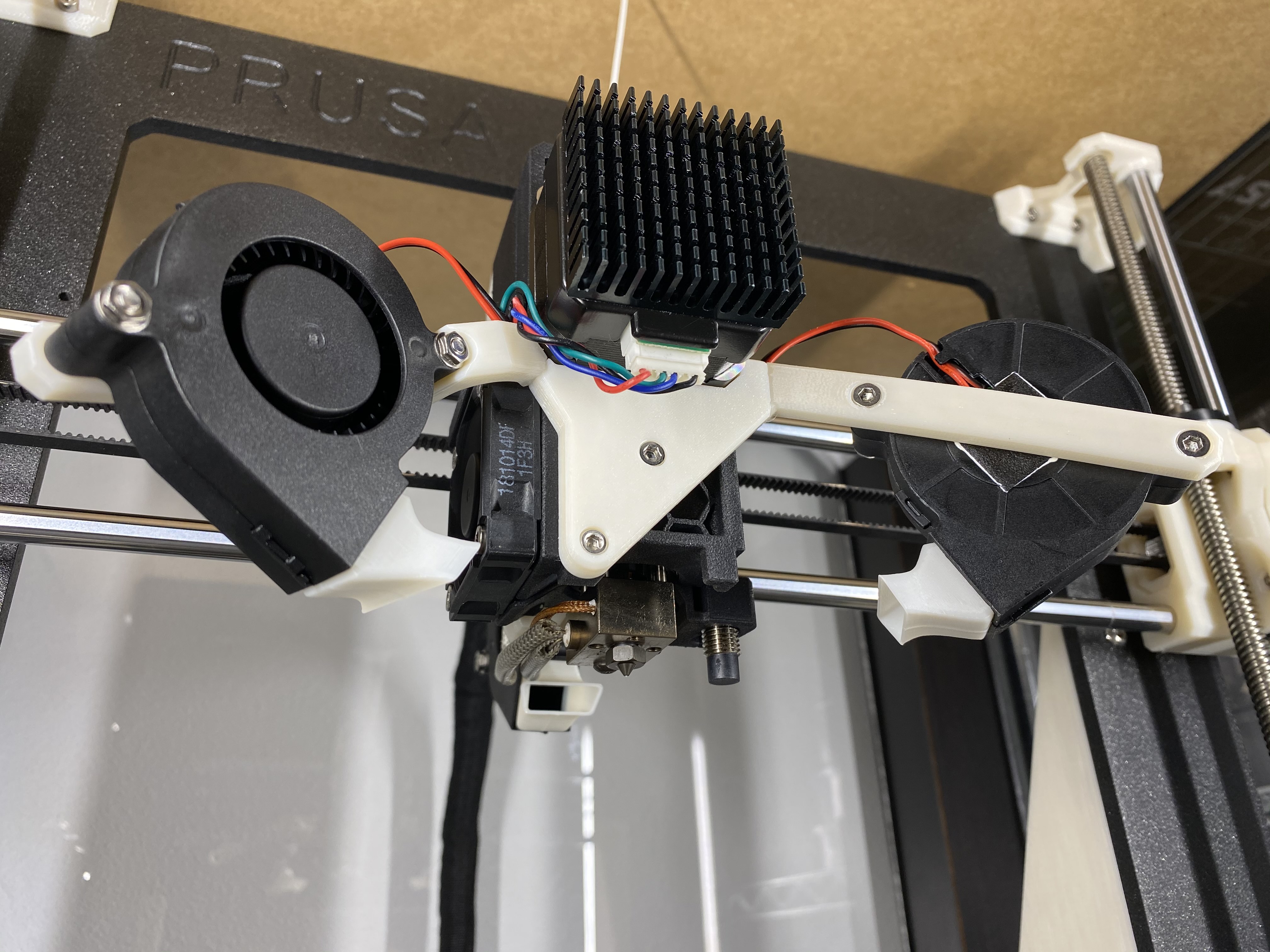 Prusa MK3s Bondtech Tri-Fan Mount