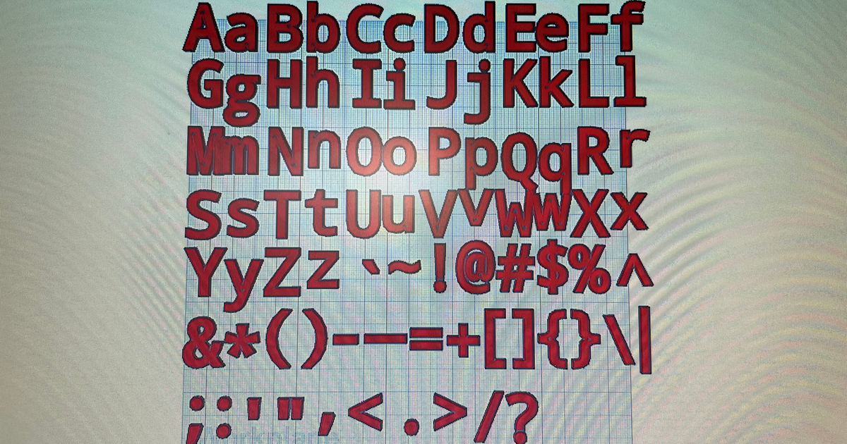 Alphabet + Numbers + Special Characters by Landin22 Download free STL