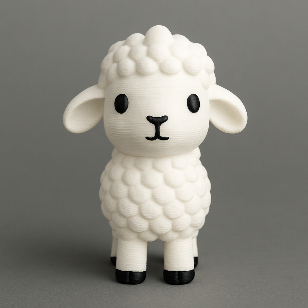 Cute Sheep Figurine (Multicolor)