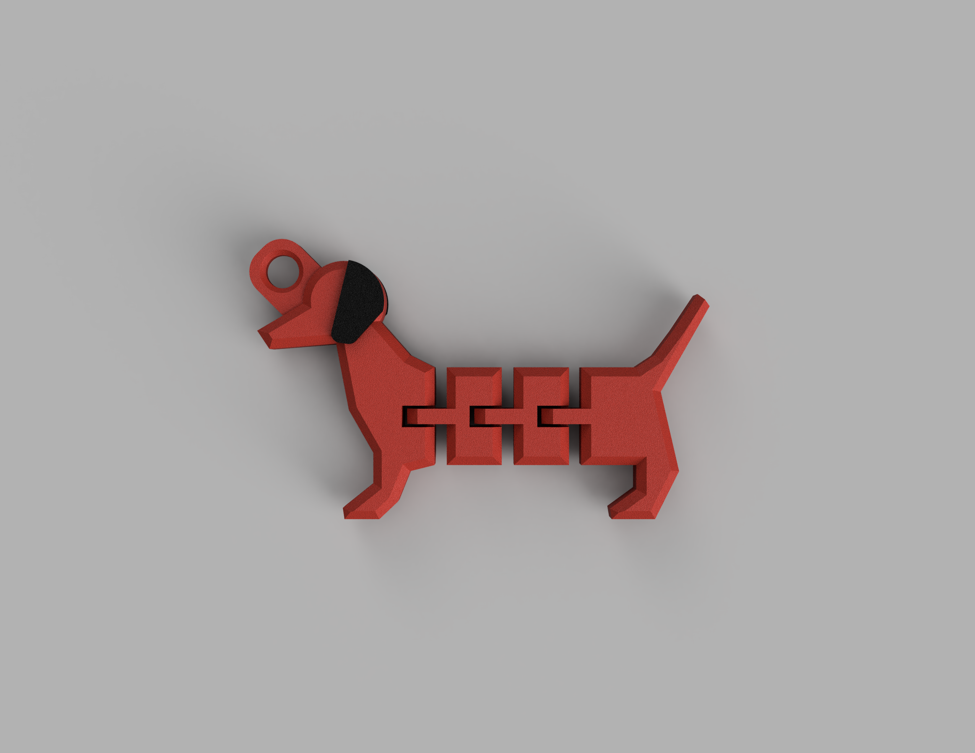 Articulated Sausage Dog KEYCHAIN - Multiple Lengths Available