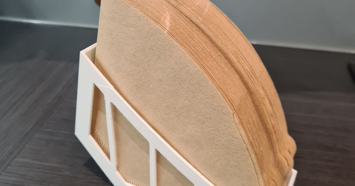 1X4 paper coffee filter stand by N. Kivi Download free STL model