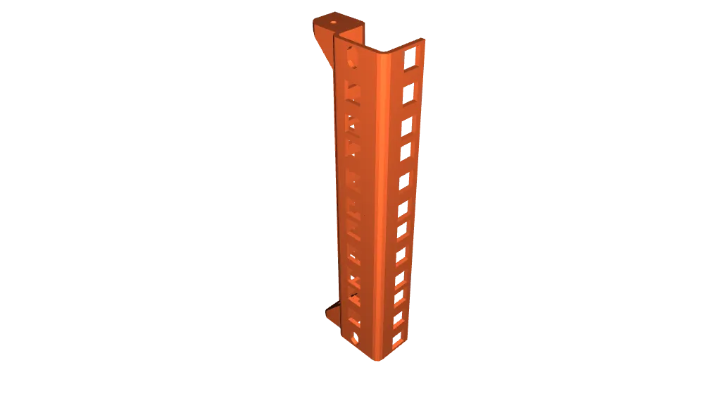 4U rack rail by Matej2005 | Download free STL model | Printables.com
