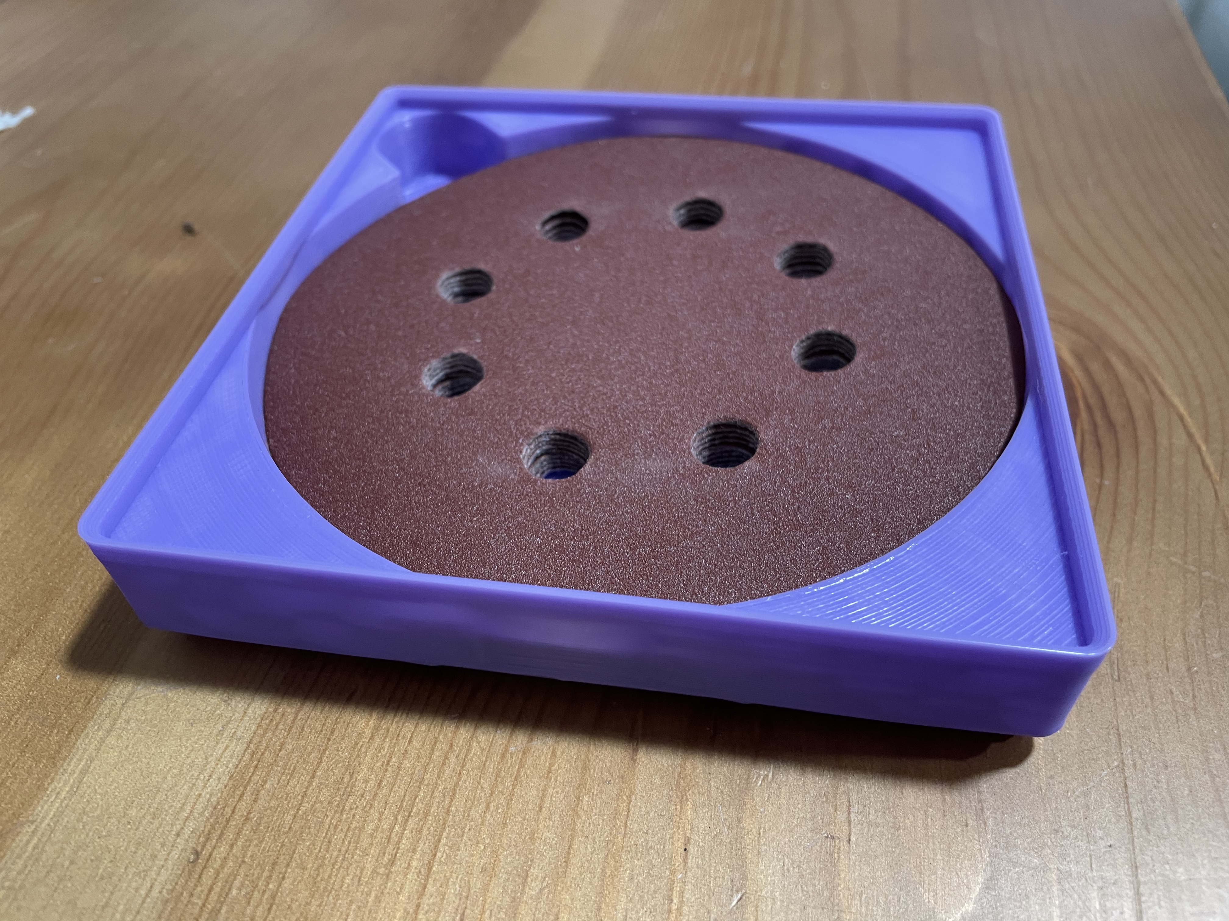 Gridfinity sandpaper pads holder (125mm/5")