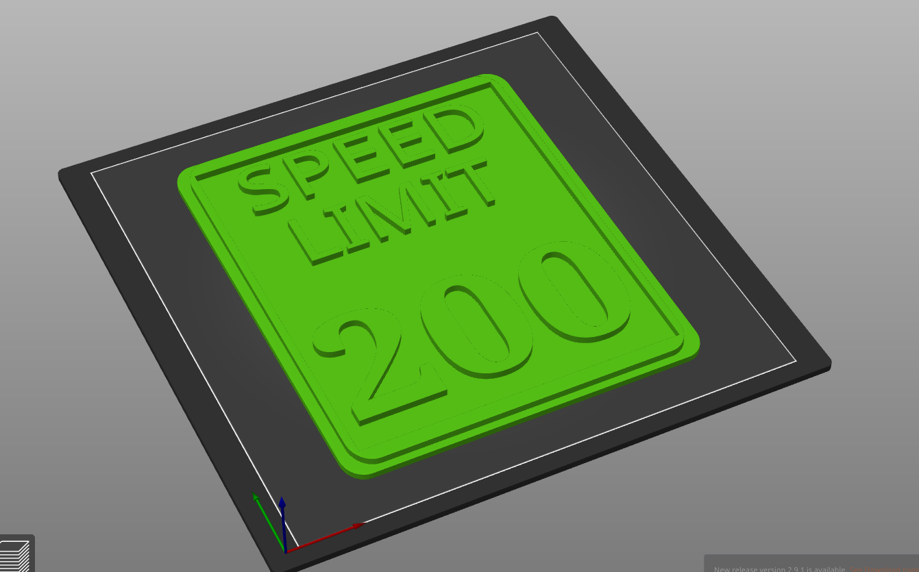 200 MPH Speed Limit Sign