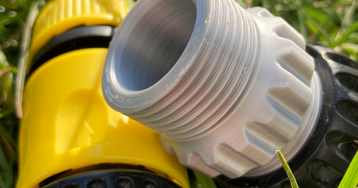 3/4" threaded garden hose adapter by Lorenzo Download free STL model
