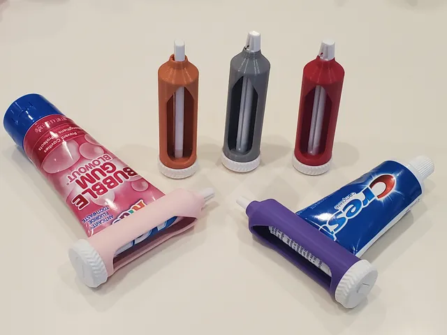 Ratcheted Toothpaste Tube Squeezer