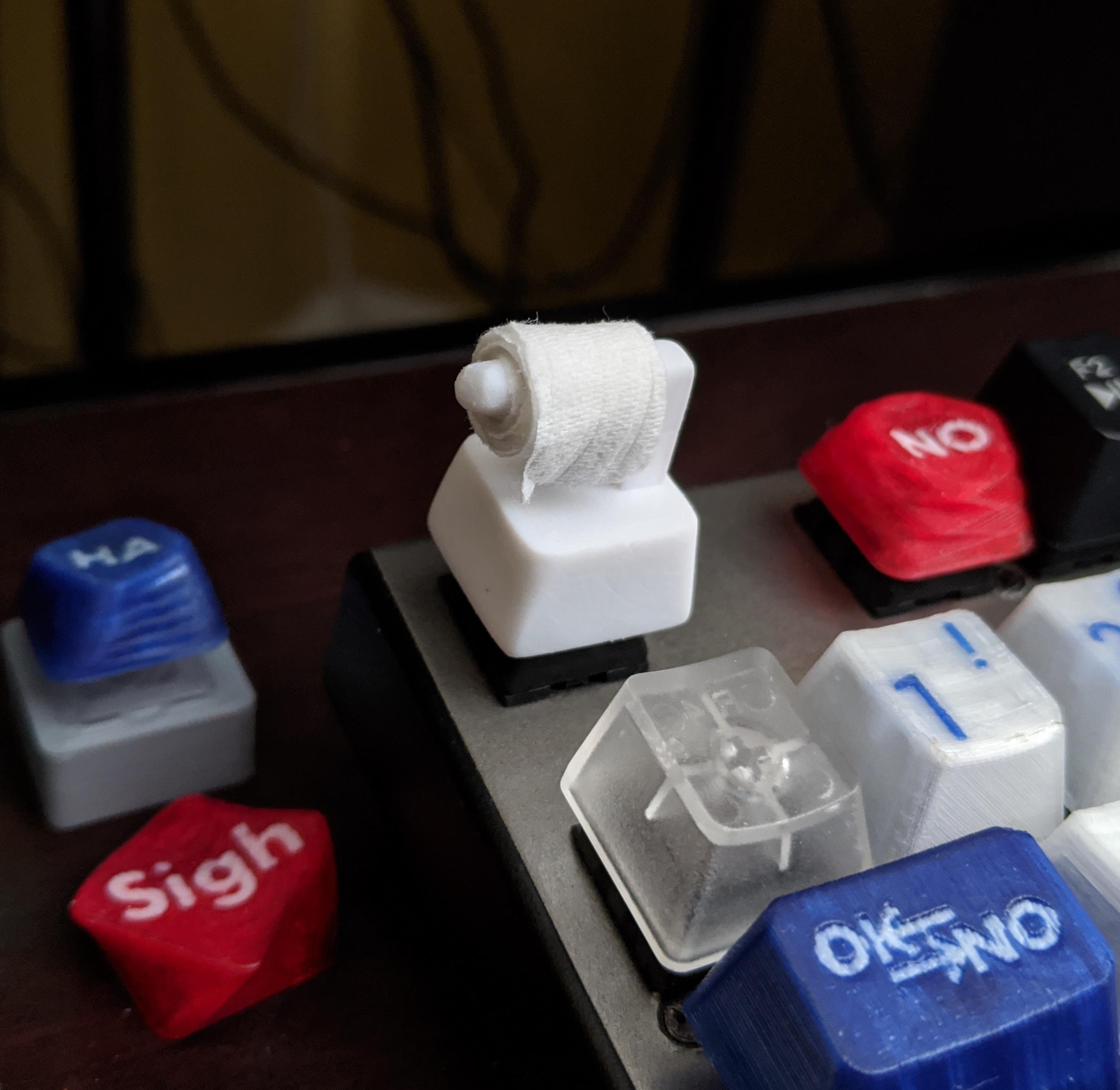 Toilet paper holder keycap (Cherry MX-compatible)