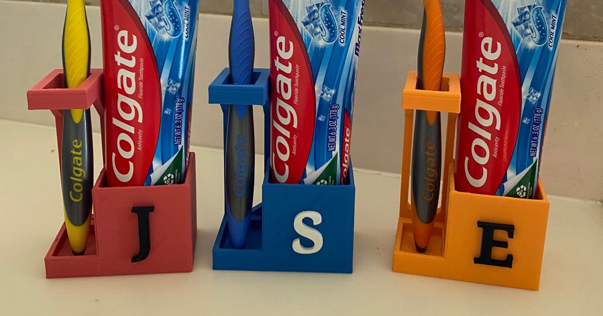 Customizable toothbrush/toothpaste holder by Jolon Andrade Download