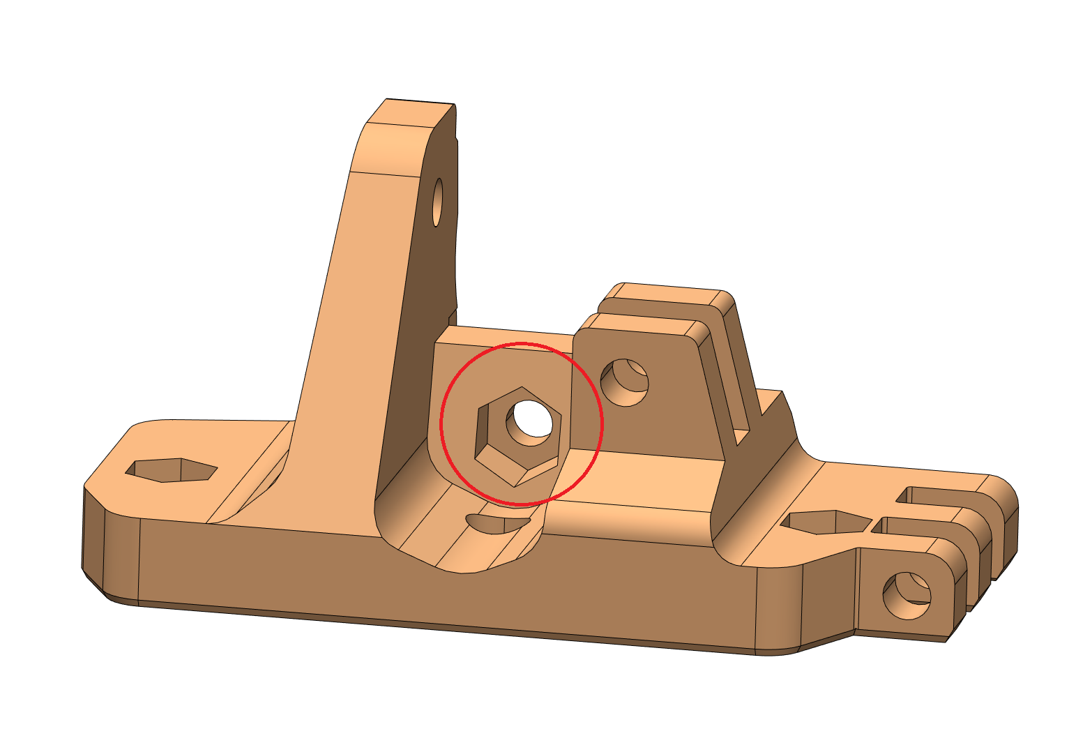 Prusa mini Sherpa Mount with M3 nut holding feature with a more polished Tube Spacer
