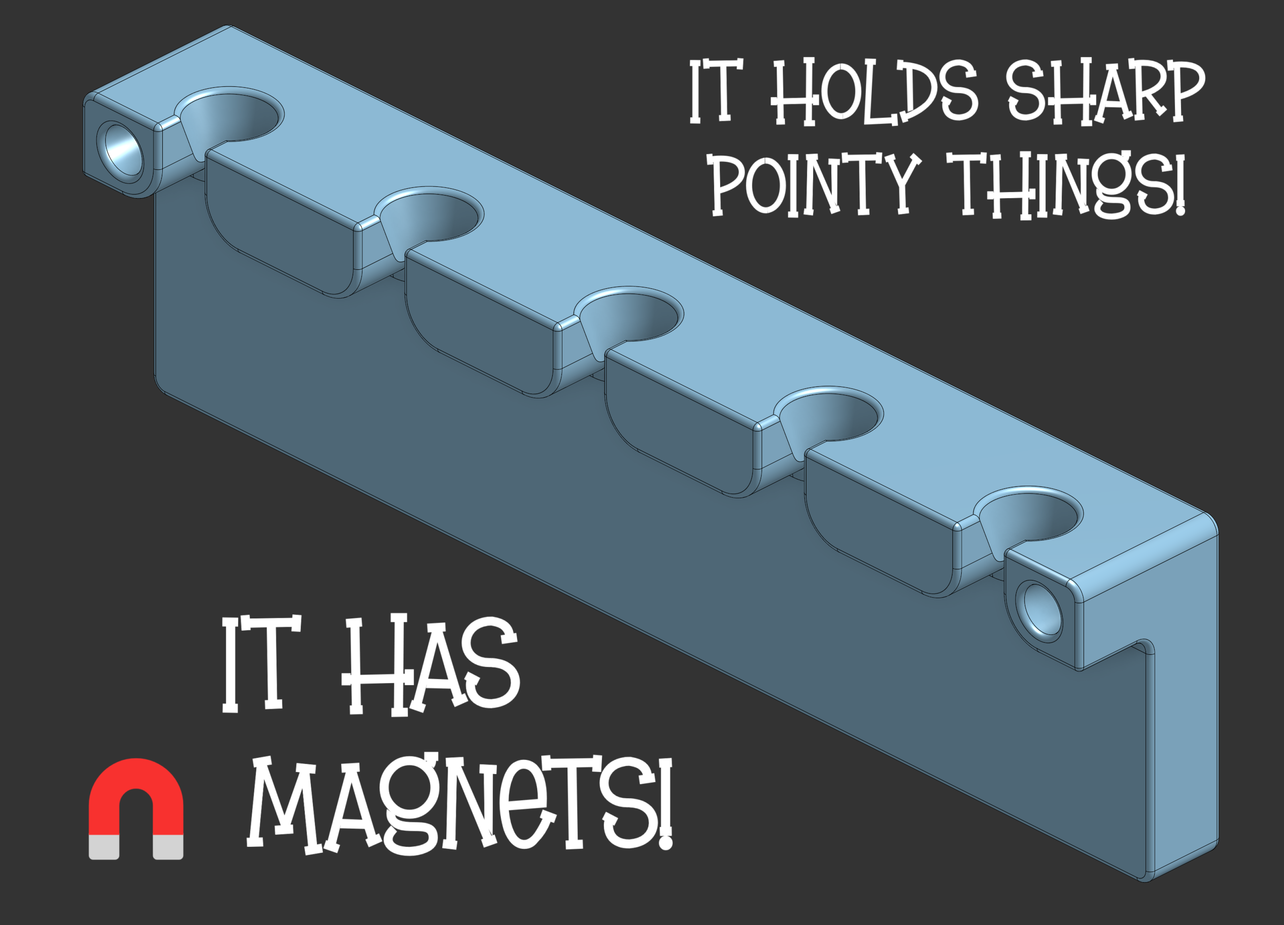 Wood Chisel Rack with Magnets