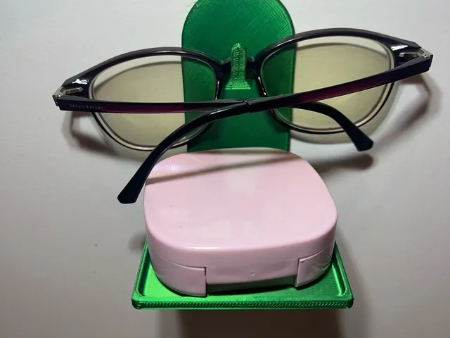 Glasses + Contact lens case wall mounted holder