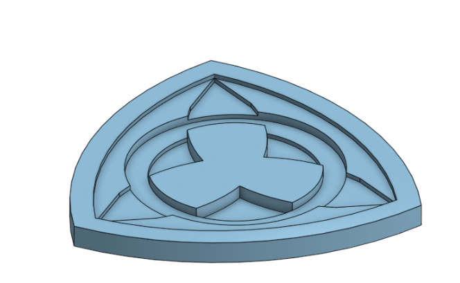 Coaster with geometric shape