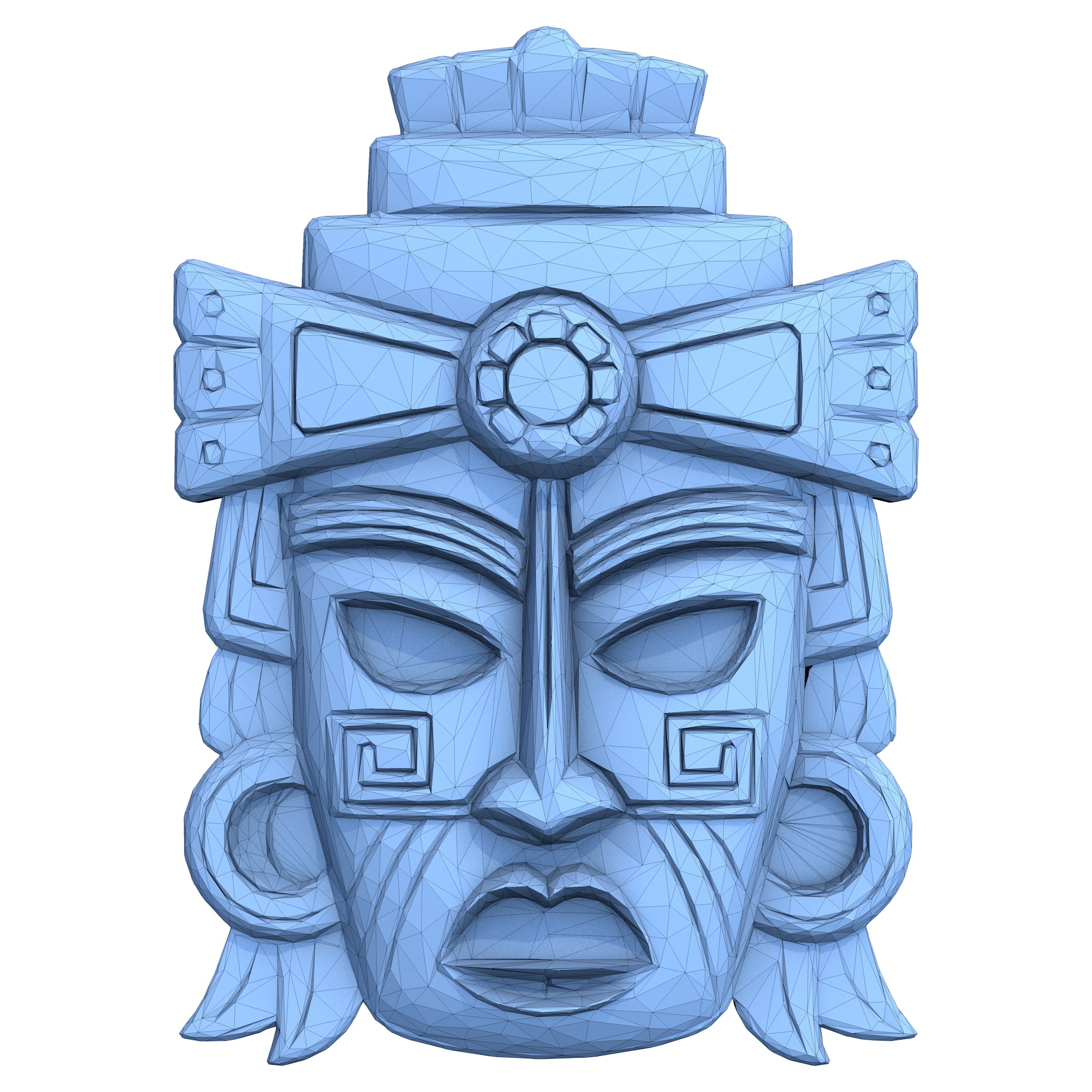 Miniatura 7 do modelo 3D Aztec Mask Low Poly 2