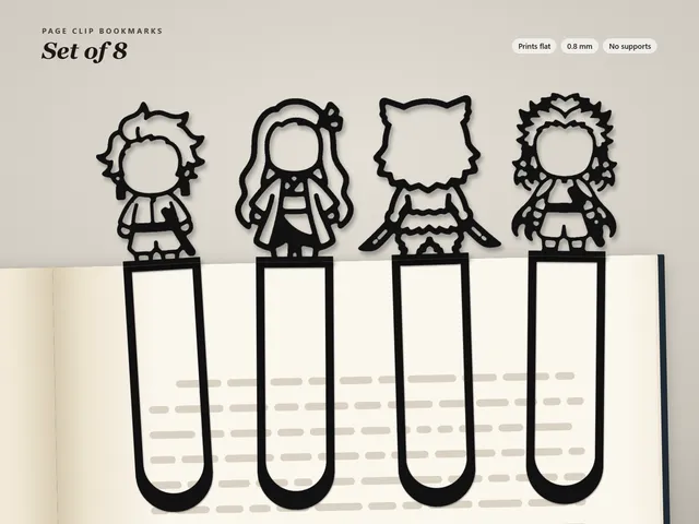 Demon Slayer Page Clip Bookmarks — Set of 8