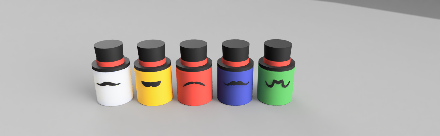 Moustache Mini Jars With Magnets