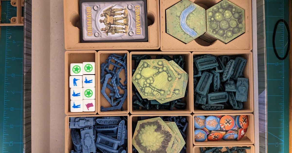 Gridfinity Memoir44 Board Game Components by Utopioneer Download free