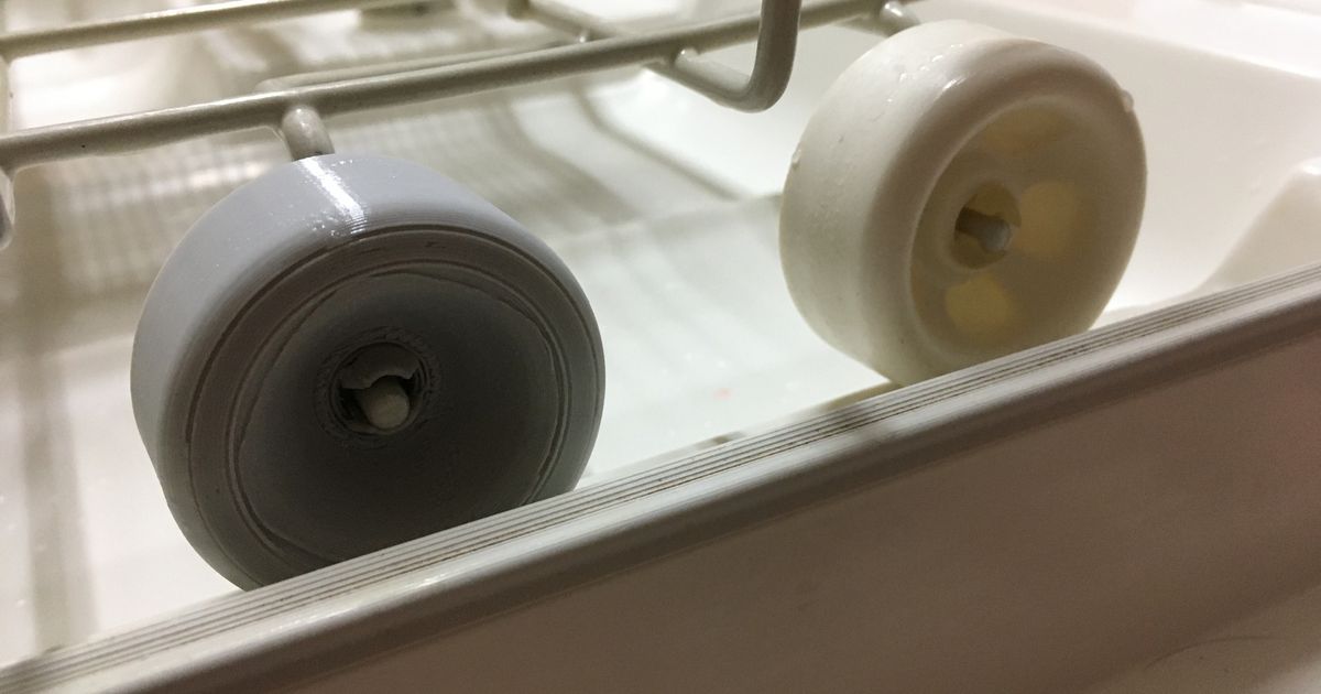 Dishwasher Rack Replacement Wheel by RyanR Download free STL model