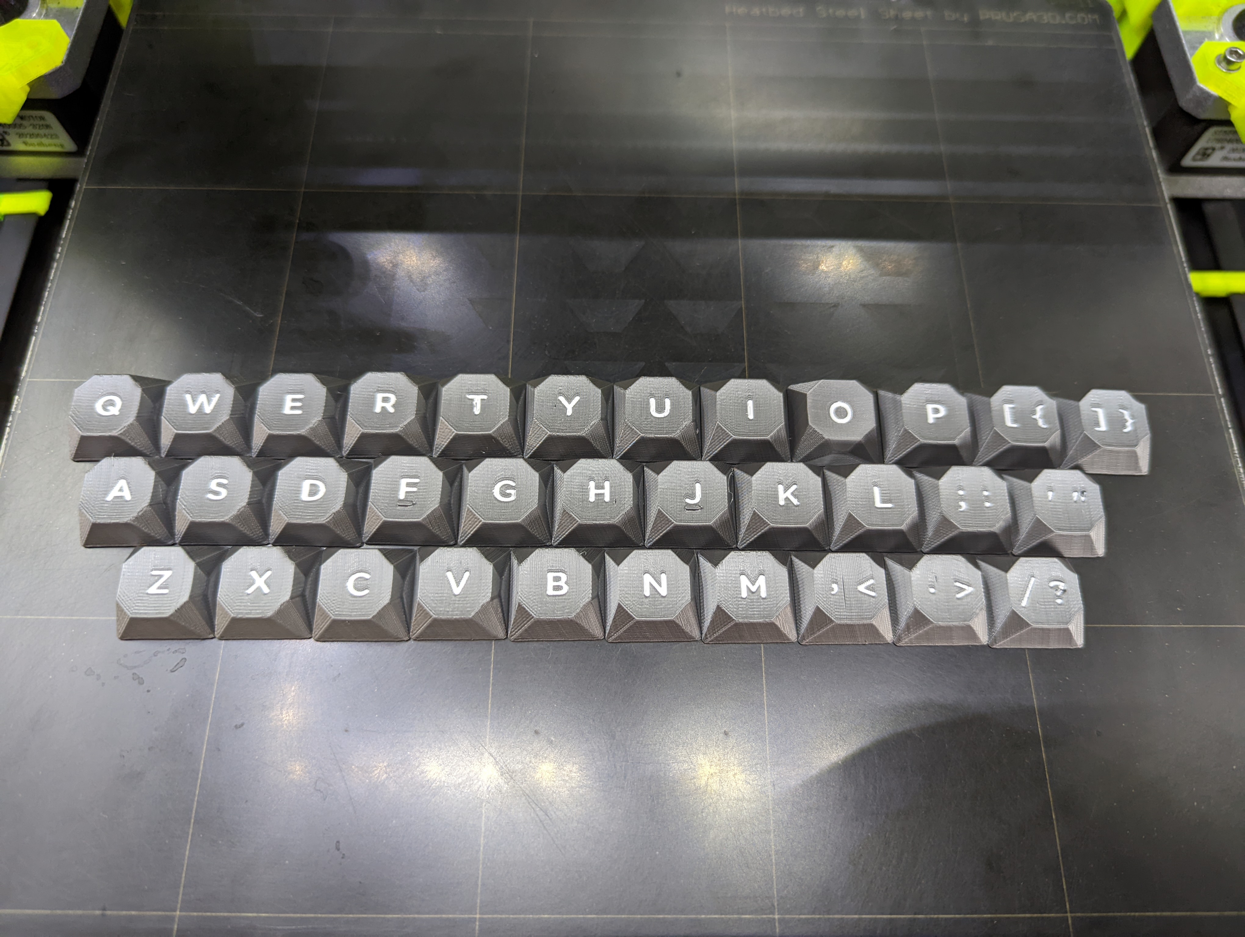 Complete Alps stem keycap set optimized for 3D printing (GEM profile, multi-material)