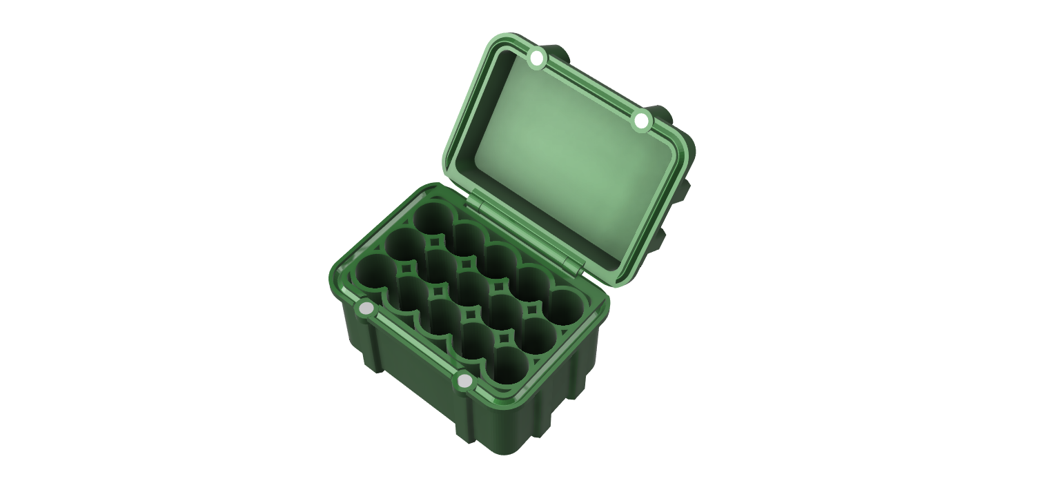 AA Battery Box - Magnetic Lid