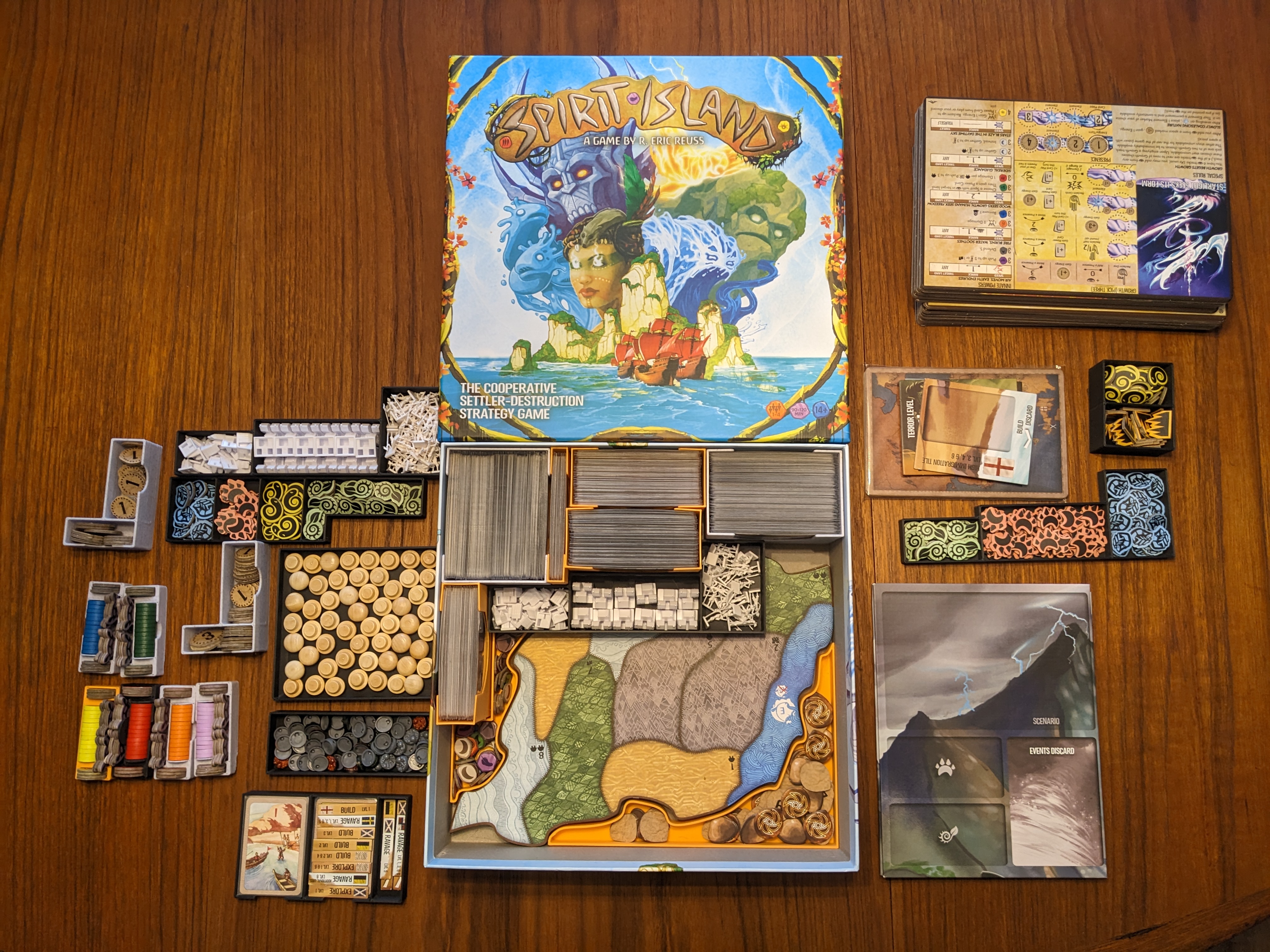 Spirit Island - One box insert (fits base game + Branch & Claw + Jagged Earth + Feather & Flame)