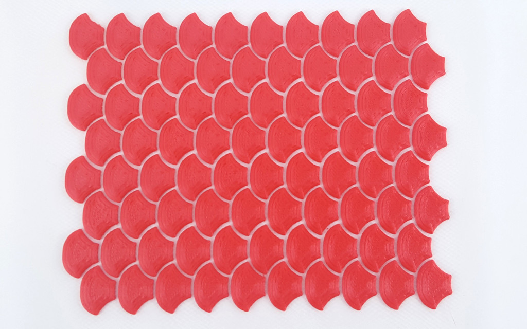 Fish scales (on fabric)