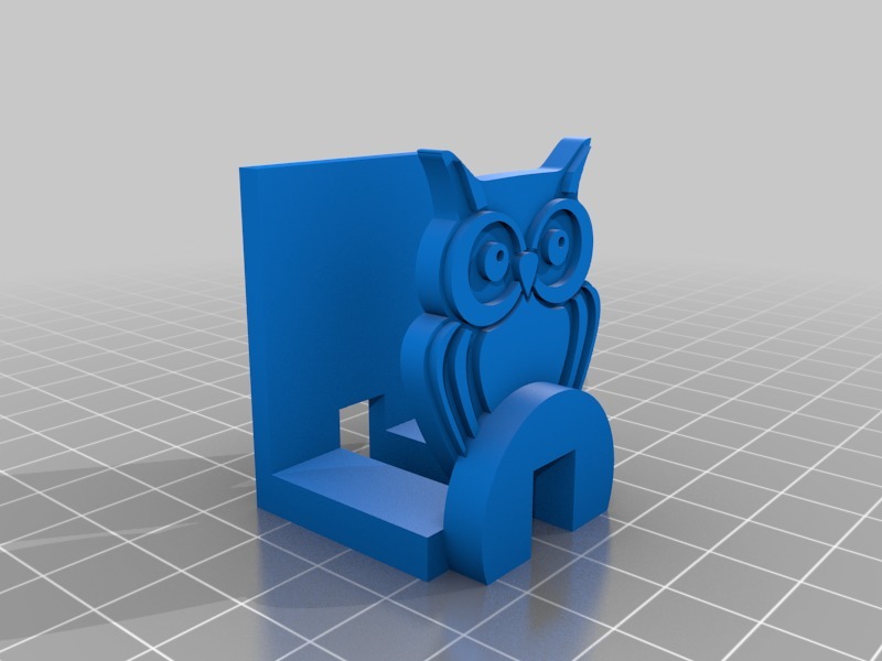 Miniatura 3 do modelo 3D Owl Customizable Cable Holder