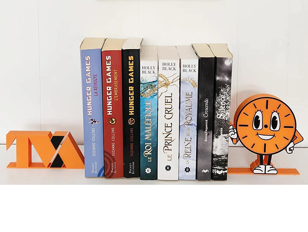 Miss Minutes and TVA logo Book Stands