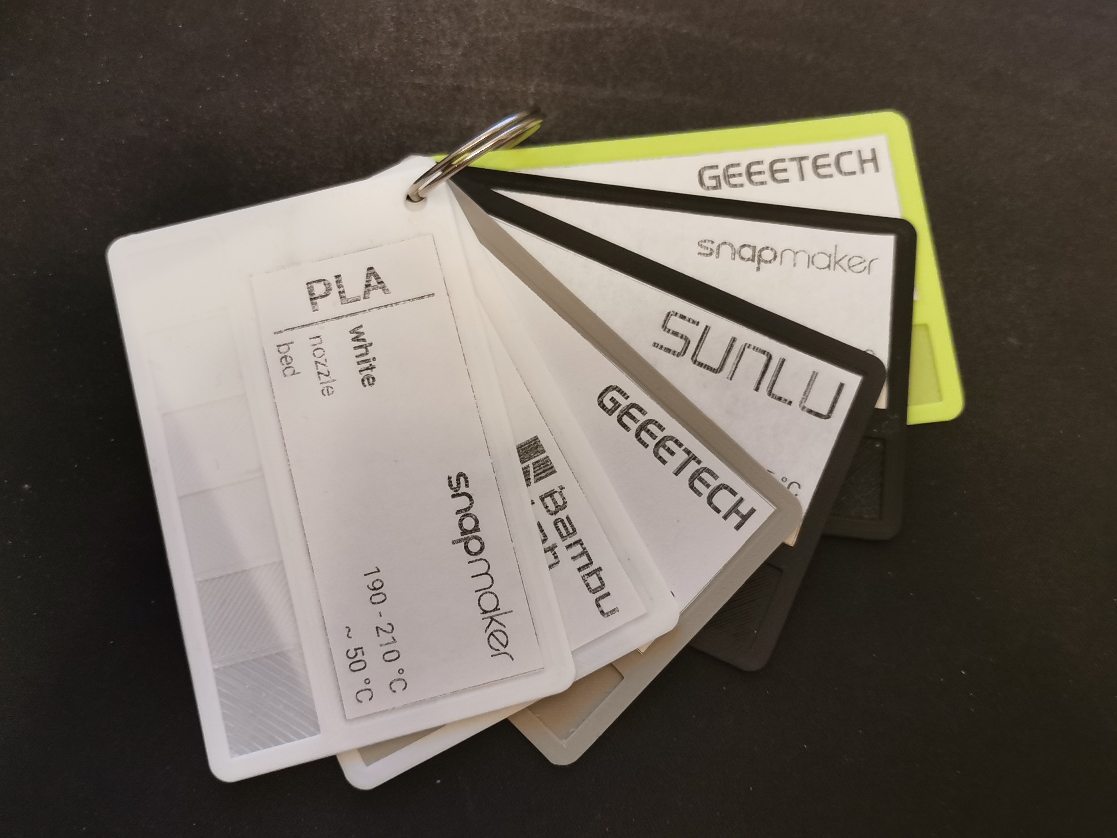 Filament Sample Swatch in Credit Card Format by suit | Download free ...