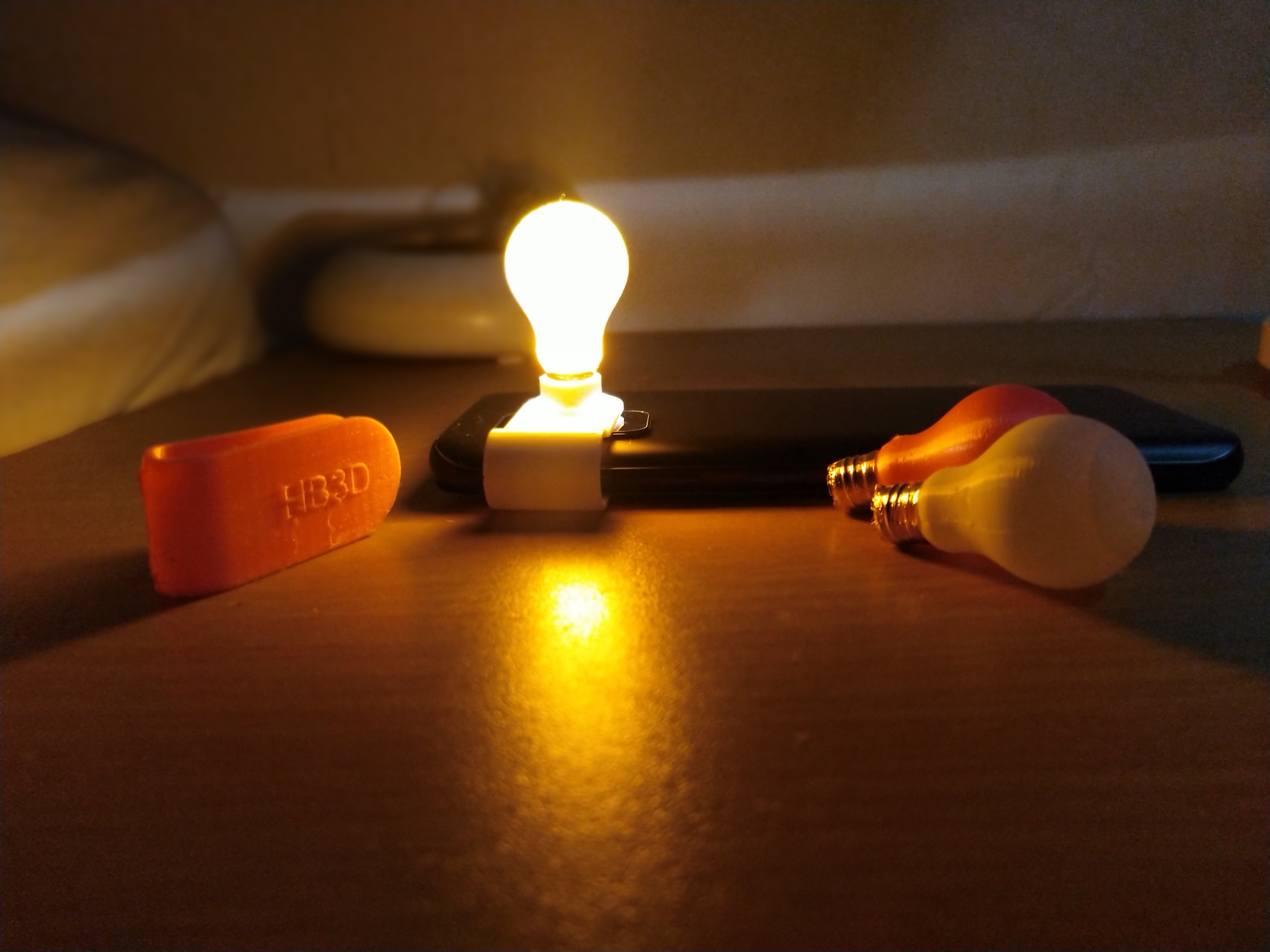 Phone Night Lamp, Mini Colorful Bulbs