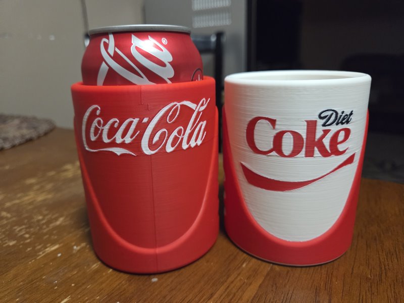 Mini Coleman Chiller Koozie without the Lid - Coke and Diet Coke Theme