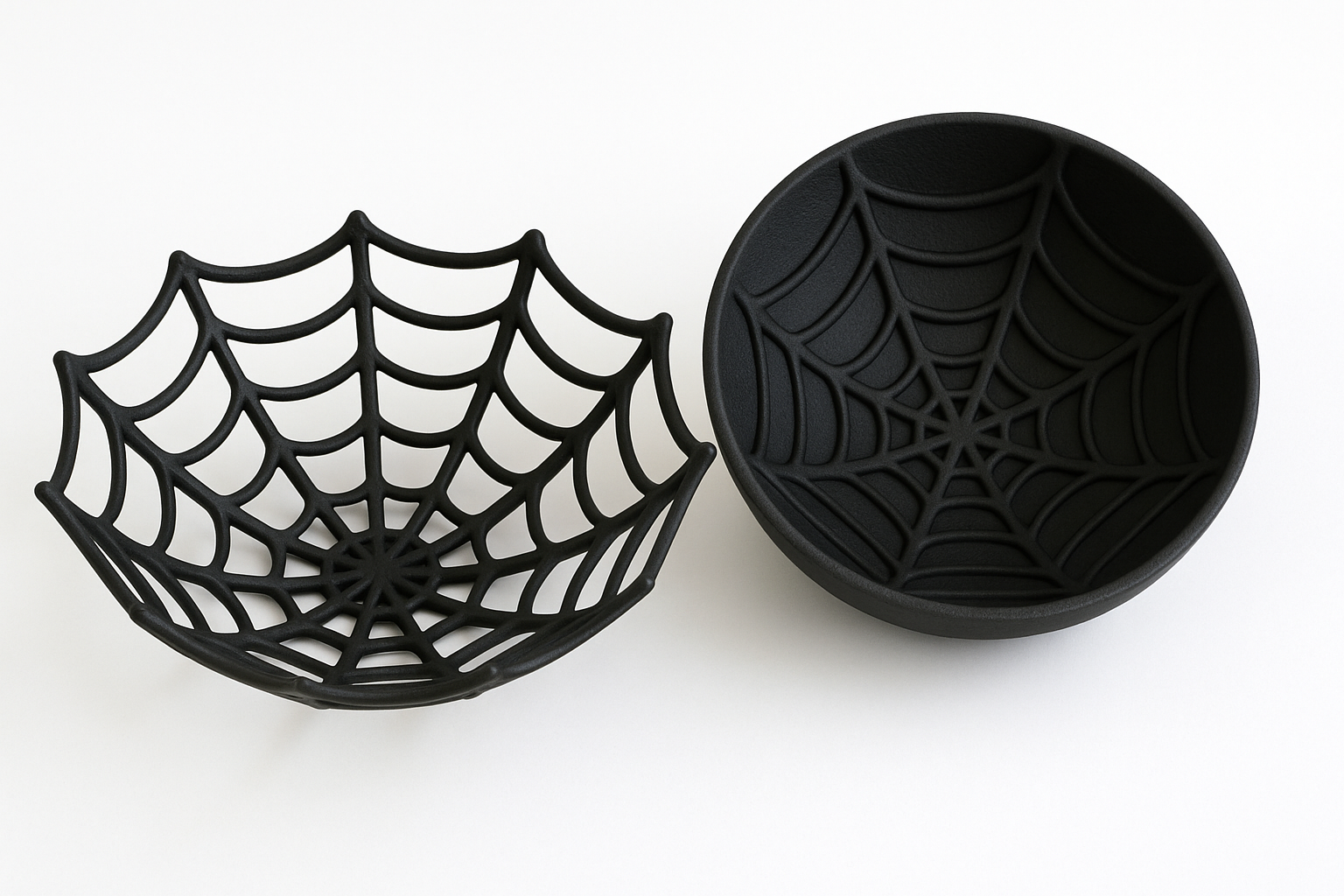 Halloweenaké misky s pavučinou/ Halloween bowls with spider webs