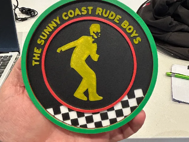 Sunny Coast Rude Boys - dancing person logo